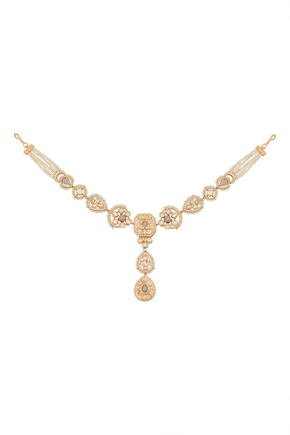 Kundan White Brass Mathapatti 