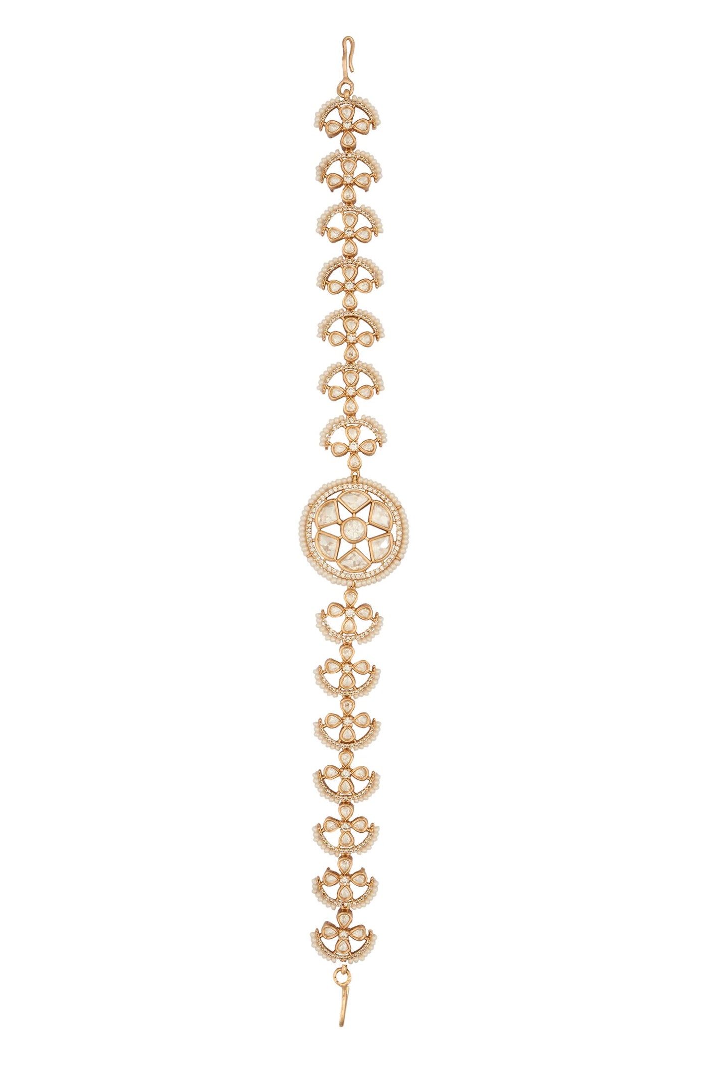 Kundan White Brass Mathapatti 