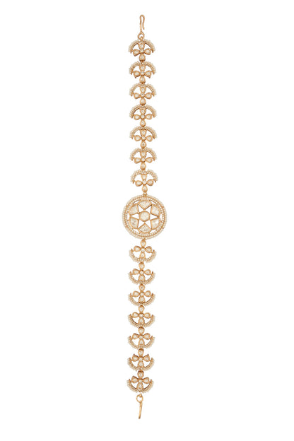 Kundan White Brass Mathapatti 
