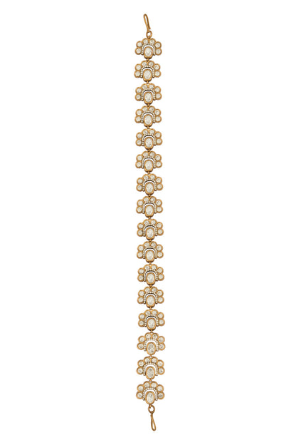 Kundan White Brass Mathapatti 