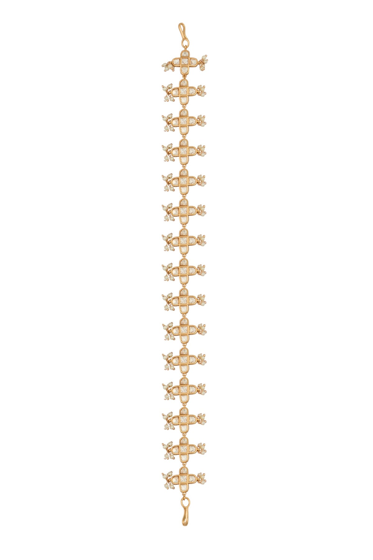 Kundan White Brass Mathapatti 