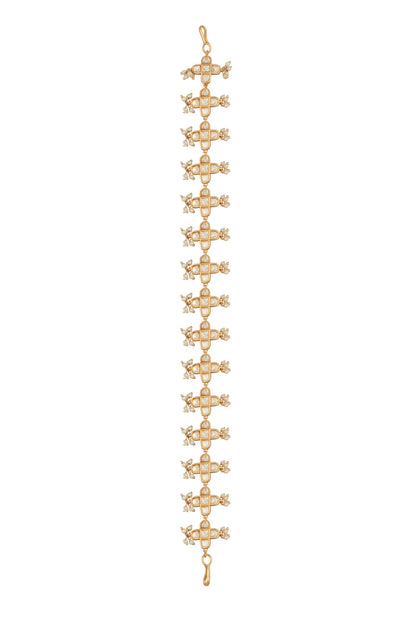 Kundan White Brass Mathapatti 