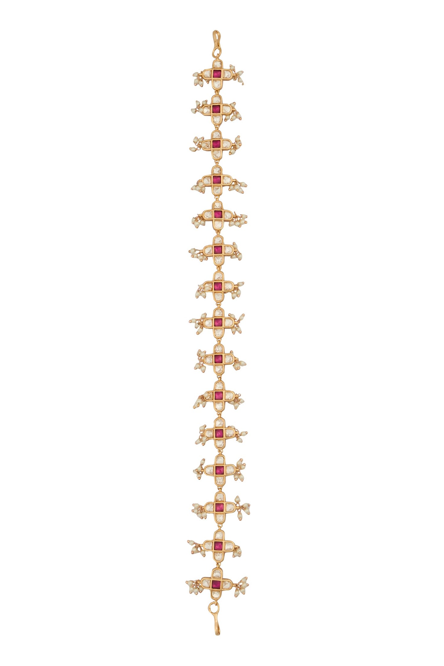 Kundan Ruby Pink Mathapatti 