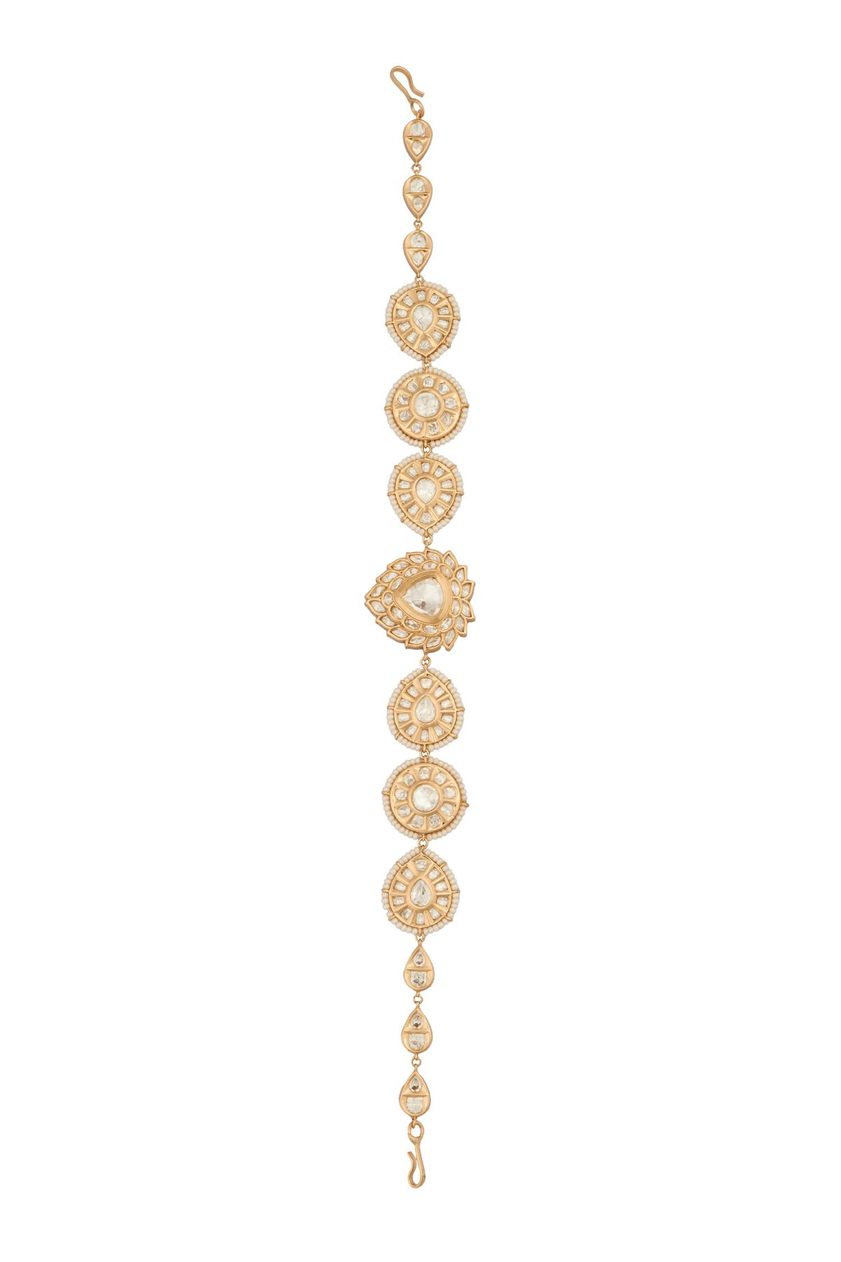Kundan White Brass Mathapatti 
