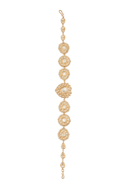 Kundan White Brass Mathapatti 