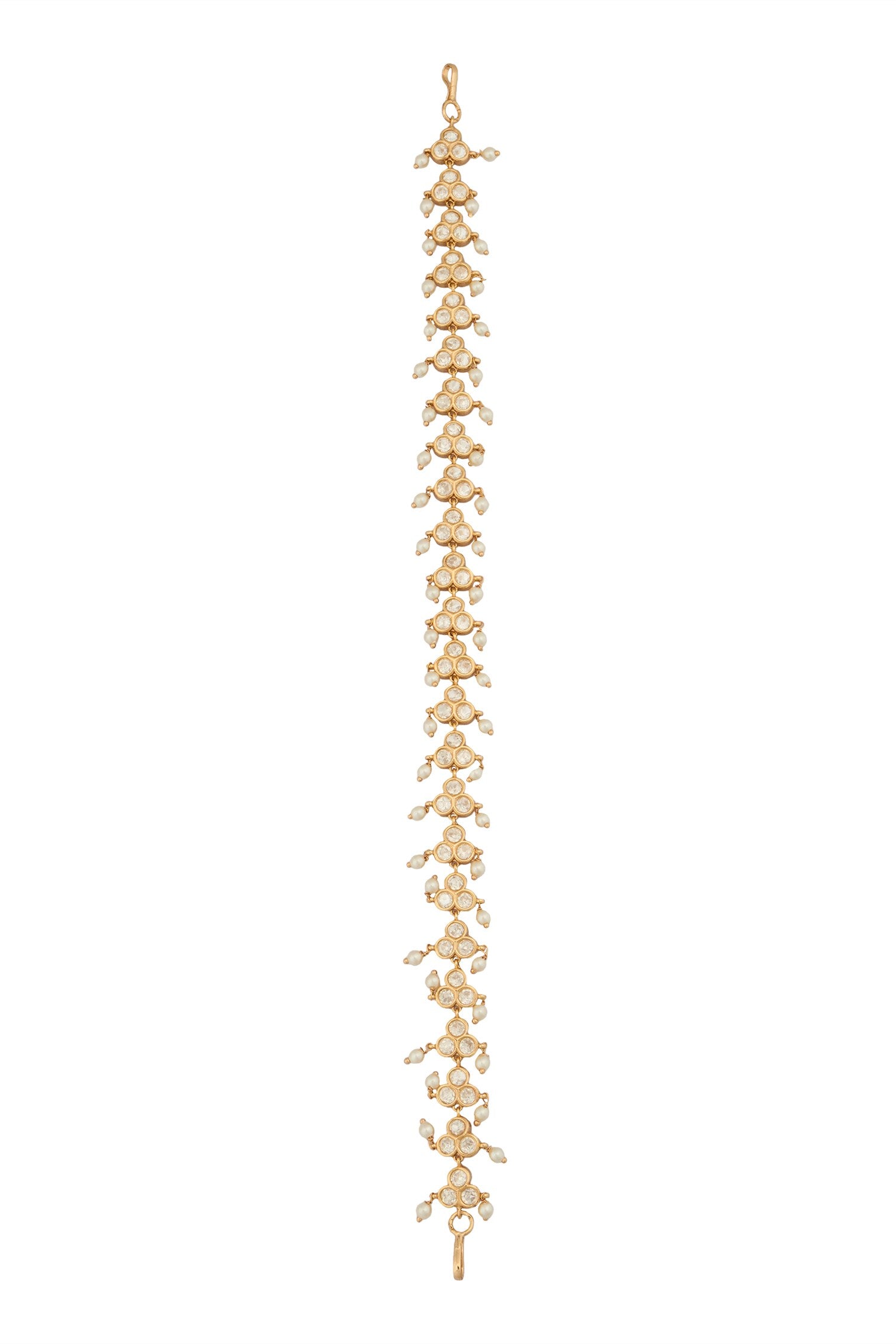 Kundan White Brass Mathapatti 