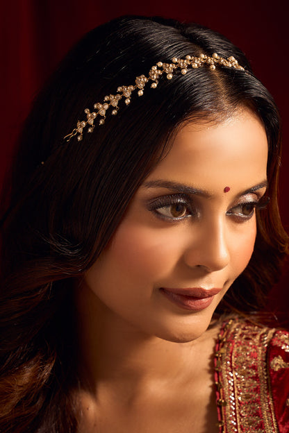 Kundan White Brass Mathapatti 