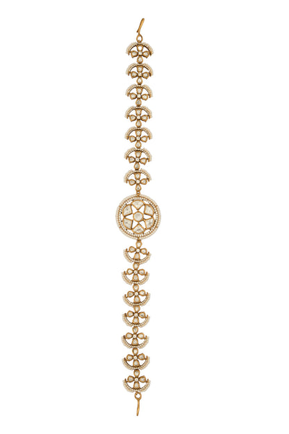 Kundan White Brass Mathapatti 