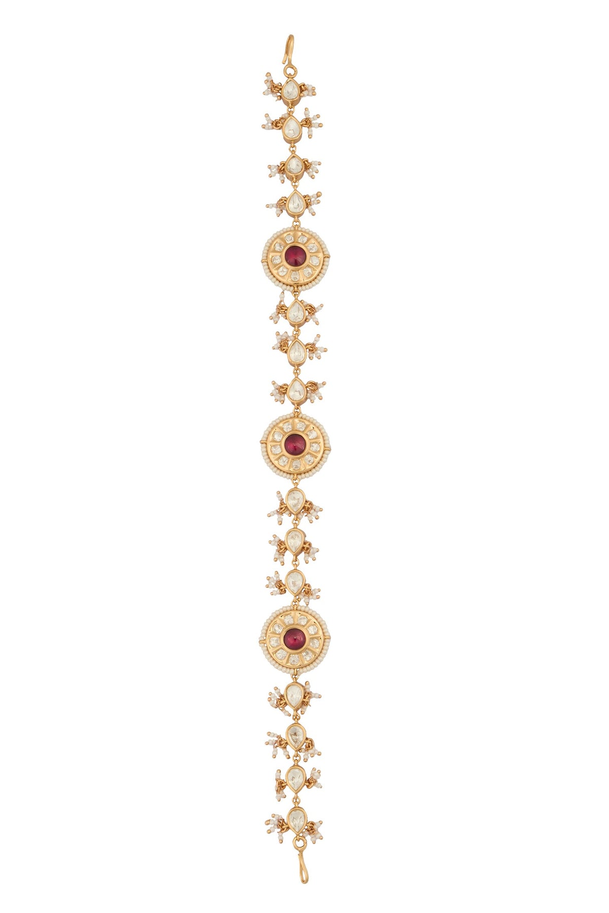 Kundan Ruby Pink Mathapatti 