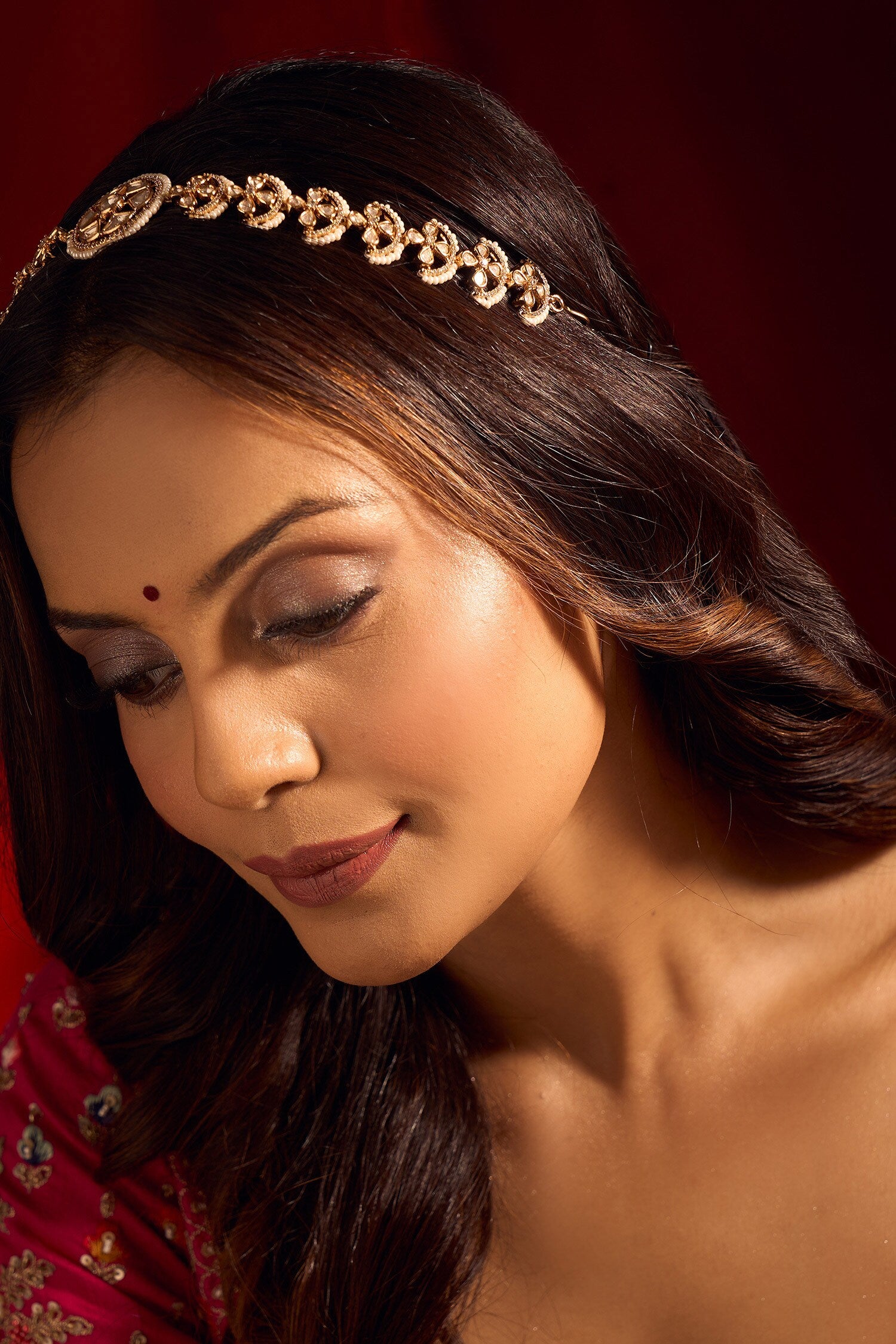 Kundan White Brass Mathapatti 