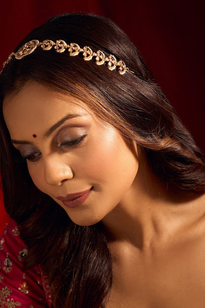 Kundan White Brass Mathapatti 