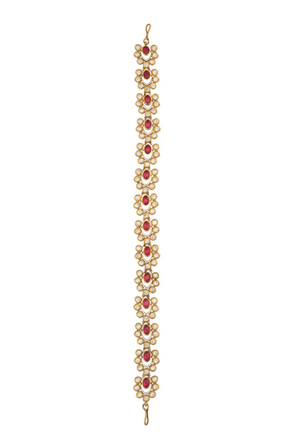 Kundan Ruby Pink Mathapatti 