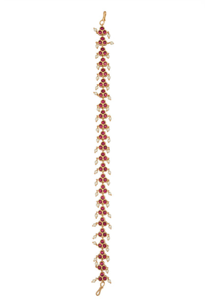 Kundan Ruby Pink Mathapatti 