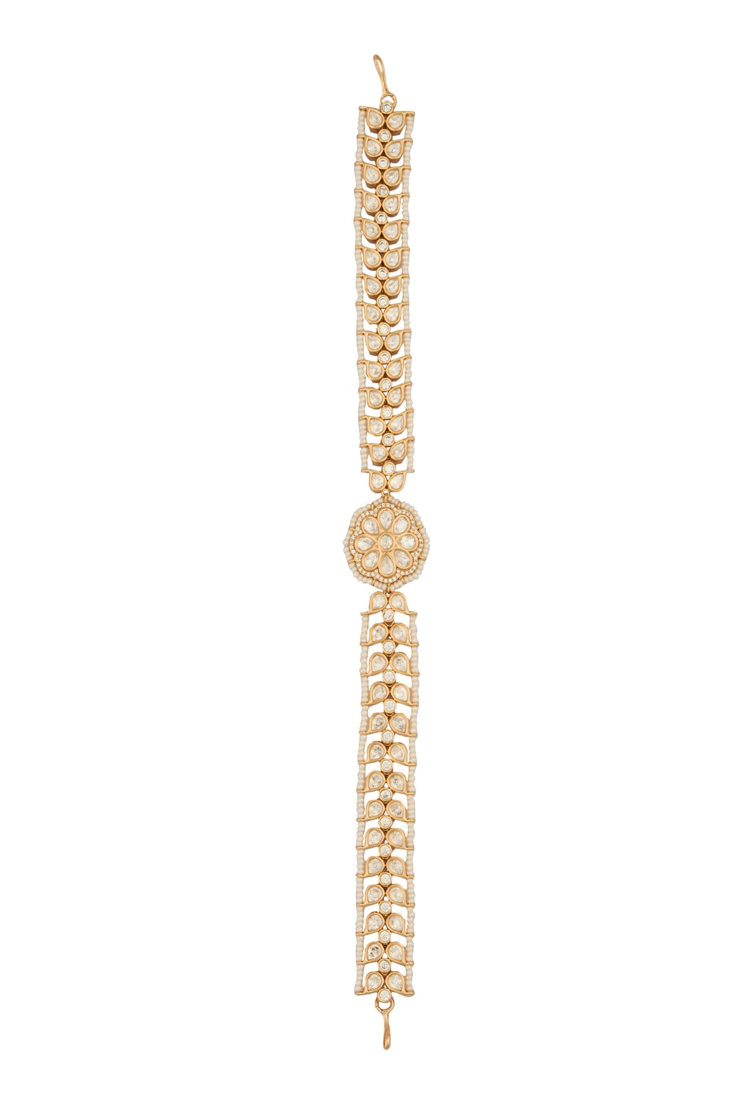 Kundan White Brass Mathapatti 