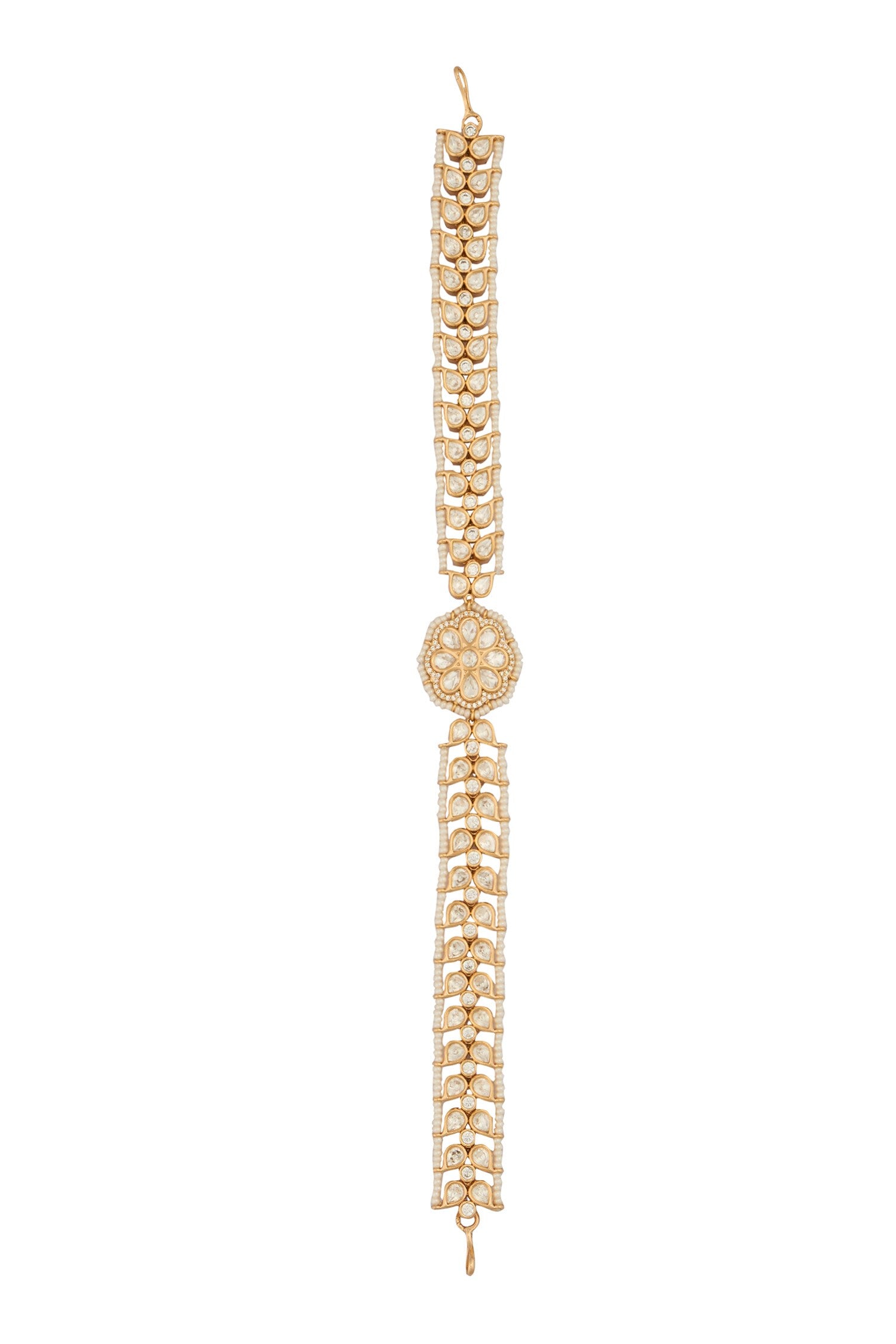 Kundan White Brass Mathapatti 