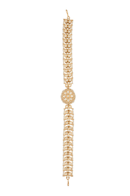 Kundan White Brass Mathapatti 