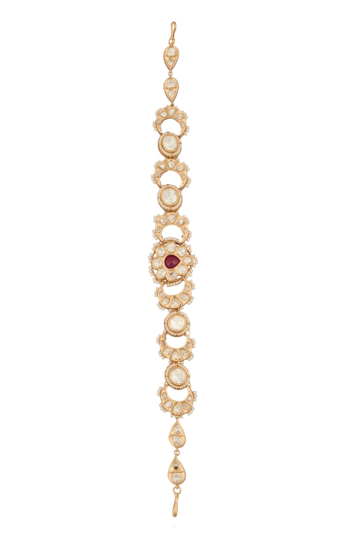 Kundan Ruby Pink Mathapatti 