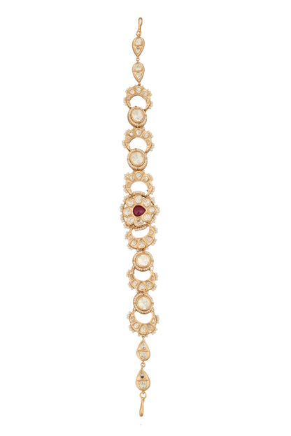 Kundan Ruby Pink Mathapatti 