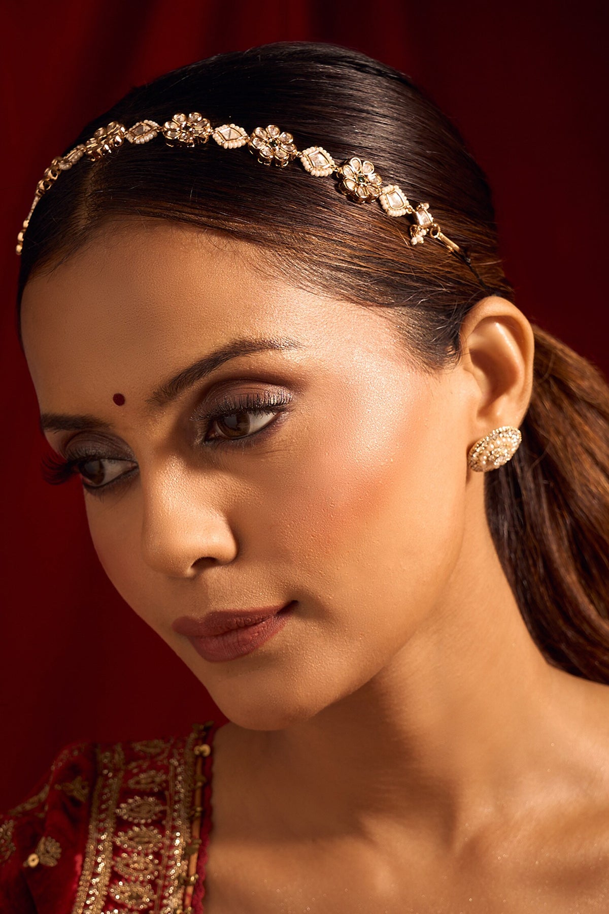 Kundan Flower Mathapatti 