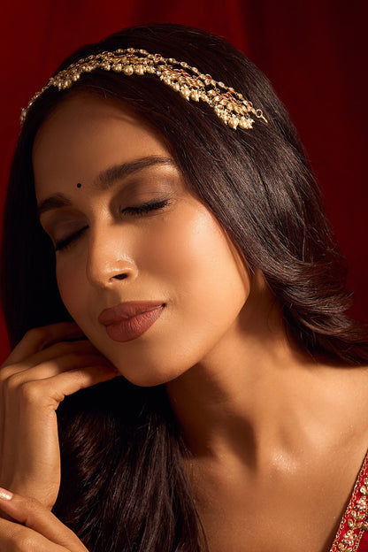 Kundan Ruby Pink Mathapatti 