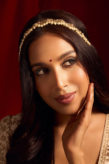 Kundan White Brass Mathapatti 