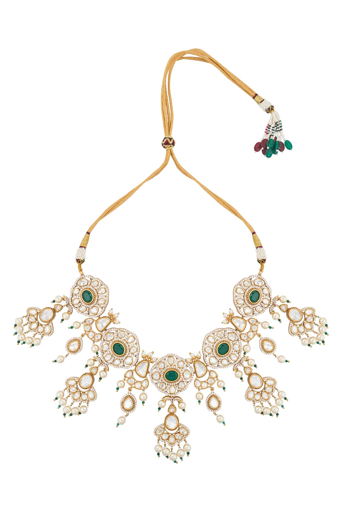Kundan Green Necklace Set 