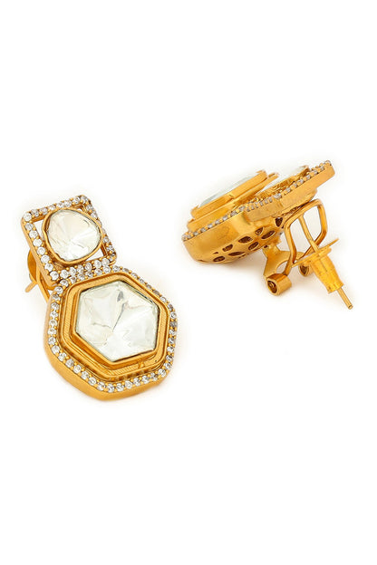 Square Kundan Earrings 