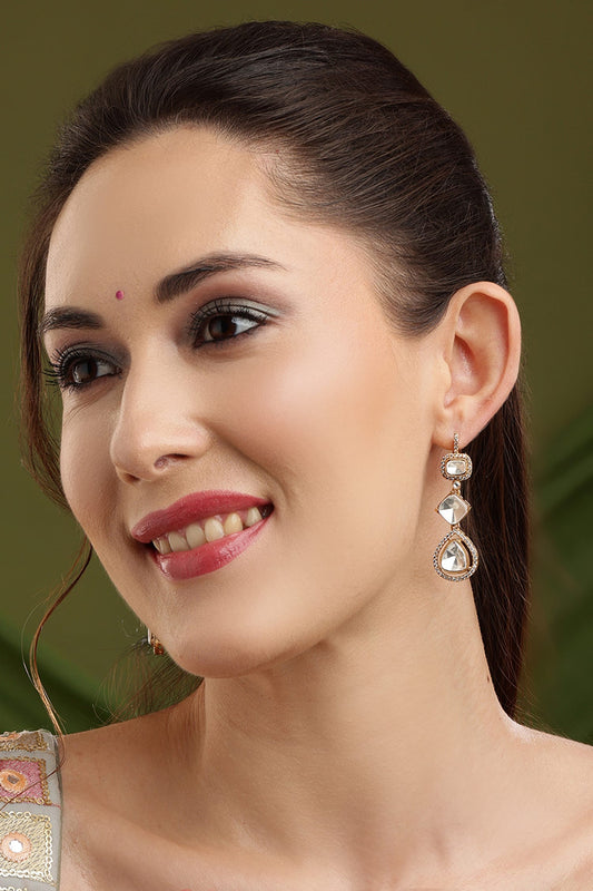Long Kundan Earrings 