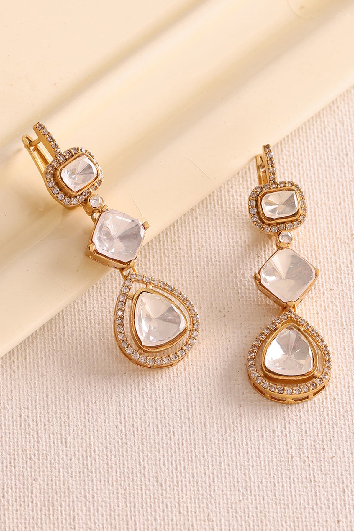 Long Kundan Earrings 