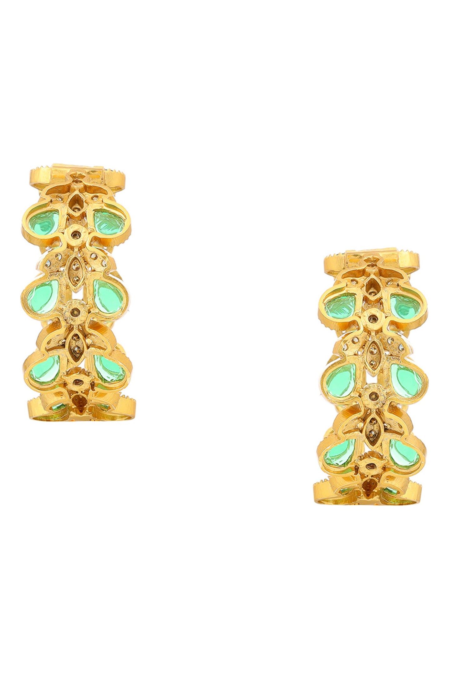 Natural Green Stone Earrings 