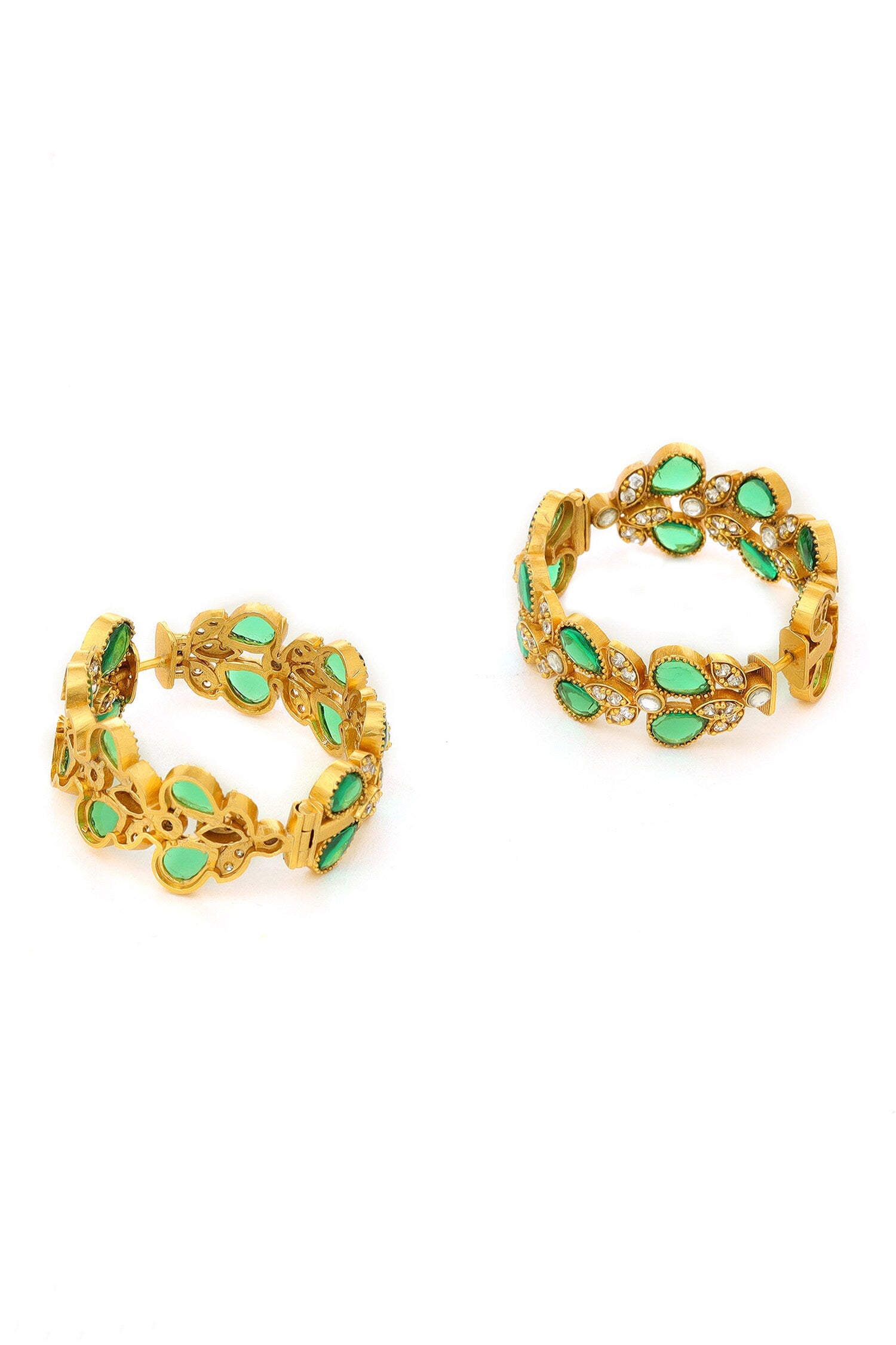 Natural Green Stone Earrings 