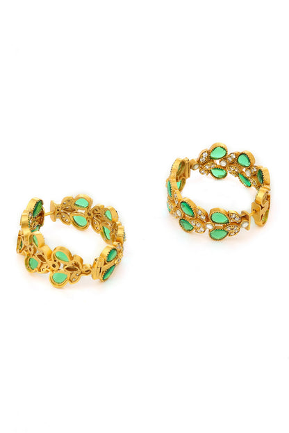 Natural Green Stone Earrings 