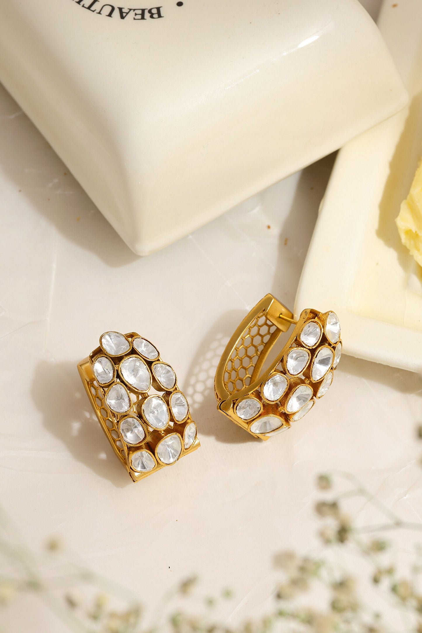Kundan Circular Earrings 