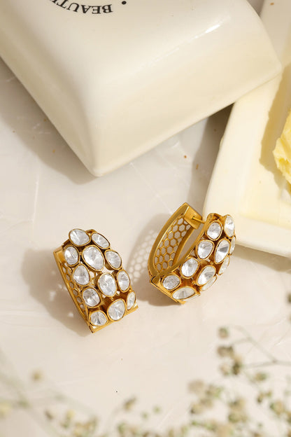 Kundan Circular Earrings 