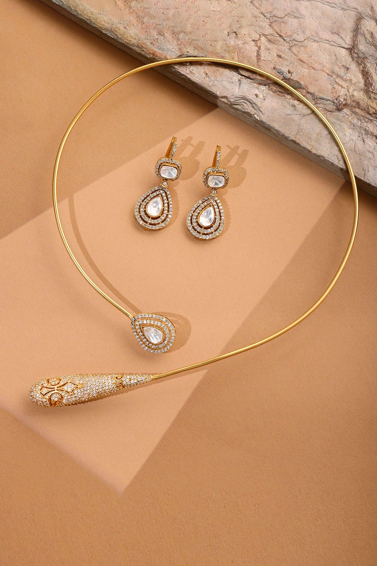 Antique Finish Earrings and Necklace set 