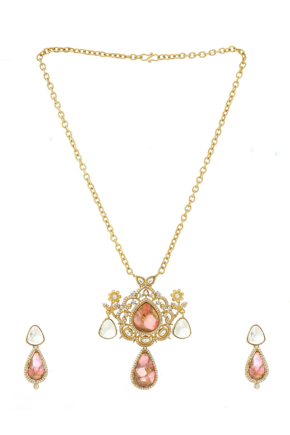 Natural Stones Earrings & Necklace set 