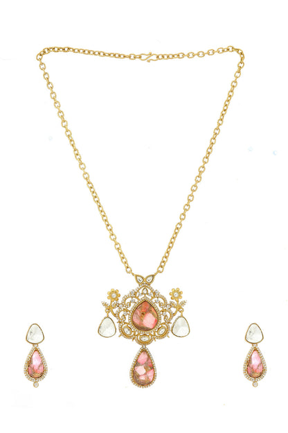 Natural Stones Earrings & Necklace set 