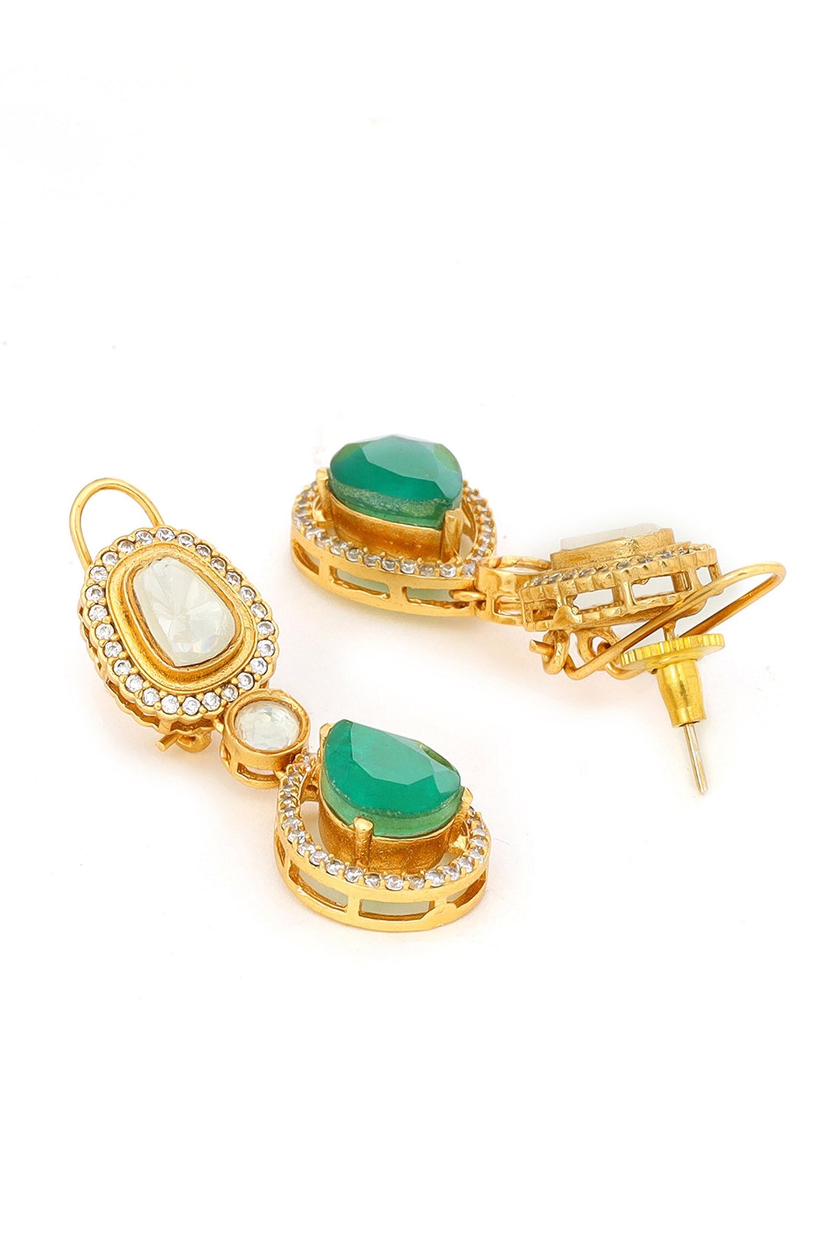 Natural Stones Antique Finish Earrings and Necklace Set 