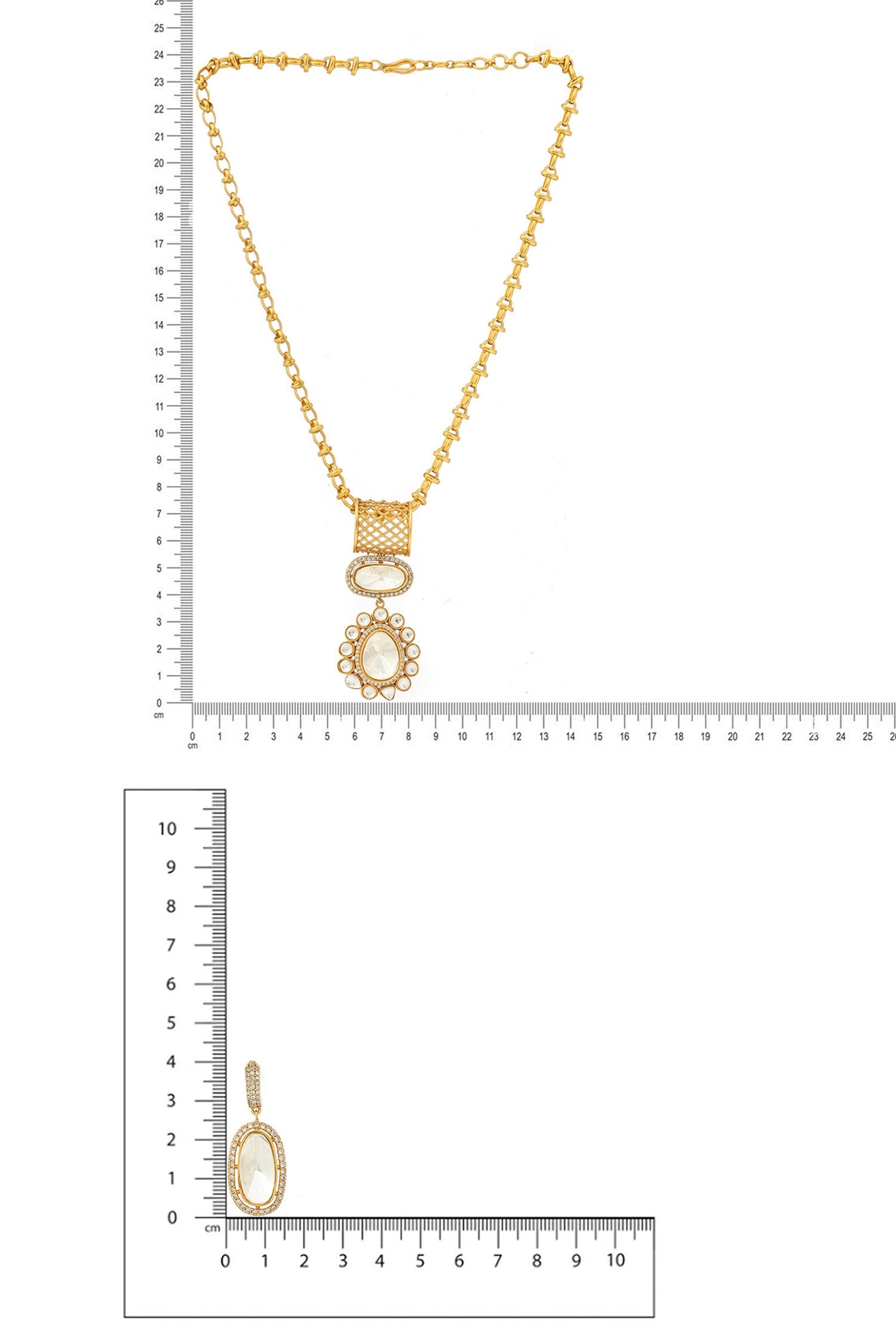 Kundan Antique Finish Earrings and Necklace Set 