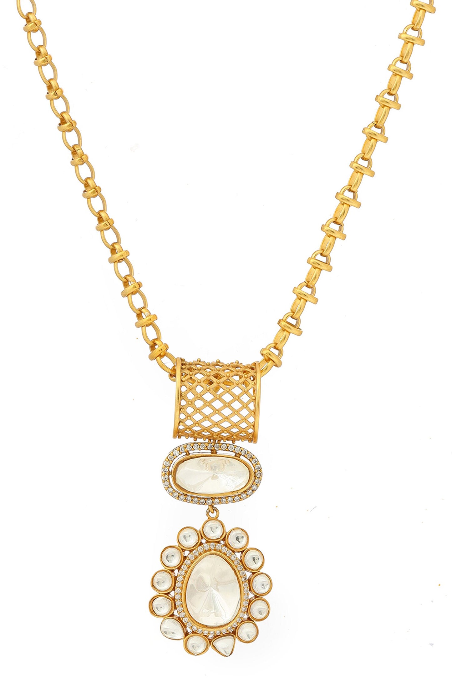 Kundan Antique Finish Earrings and Necklace Set 
