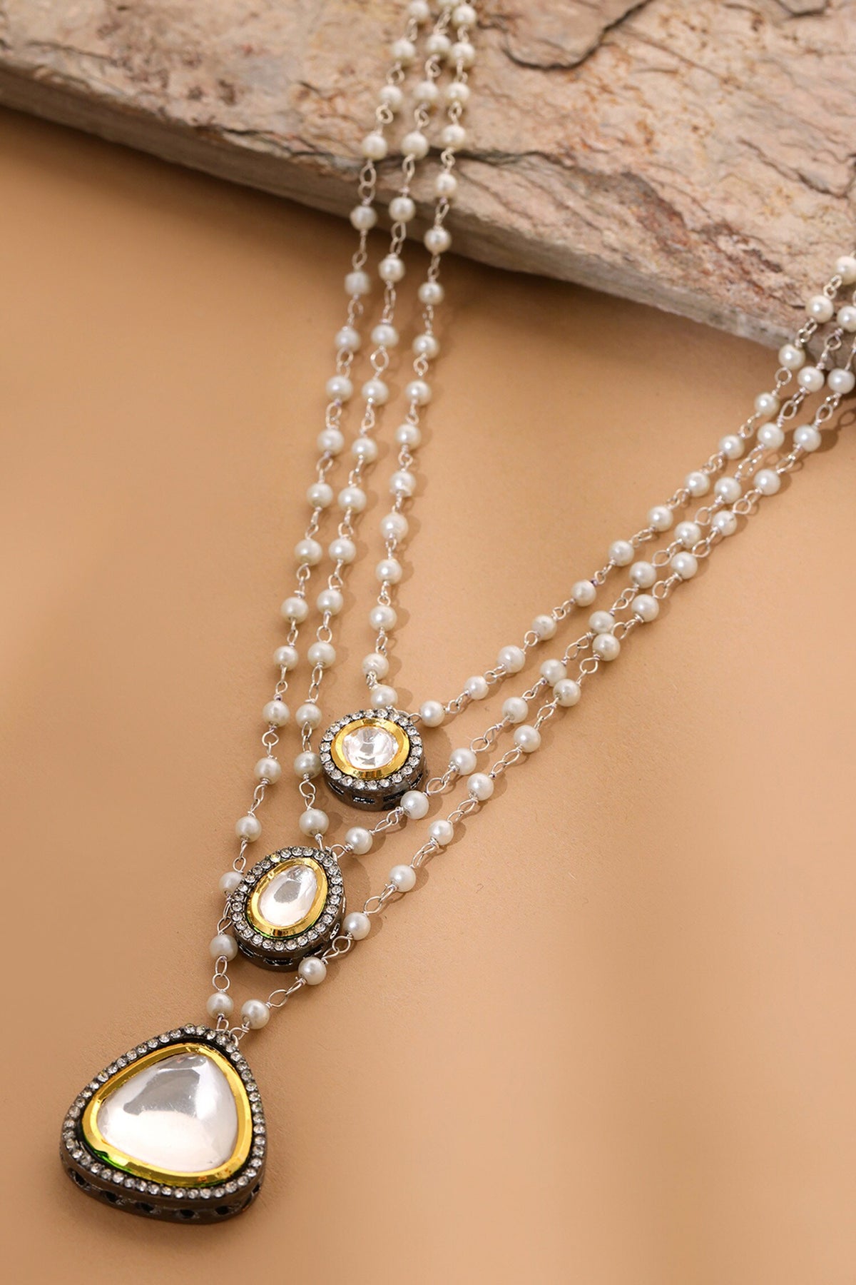 Beaded Layered Kundan Necklaces 