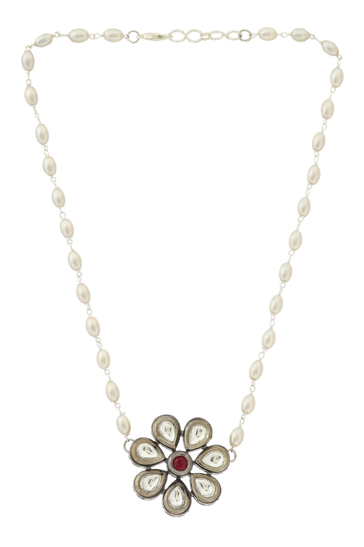 Flower Kundan Necklace 