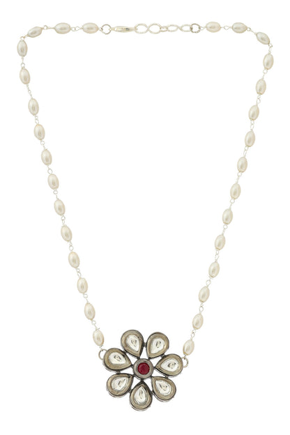 Flower Kundan Necklace 