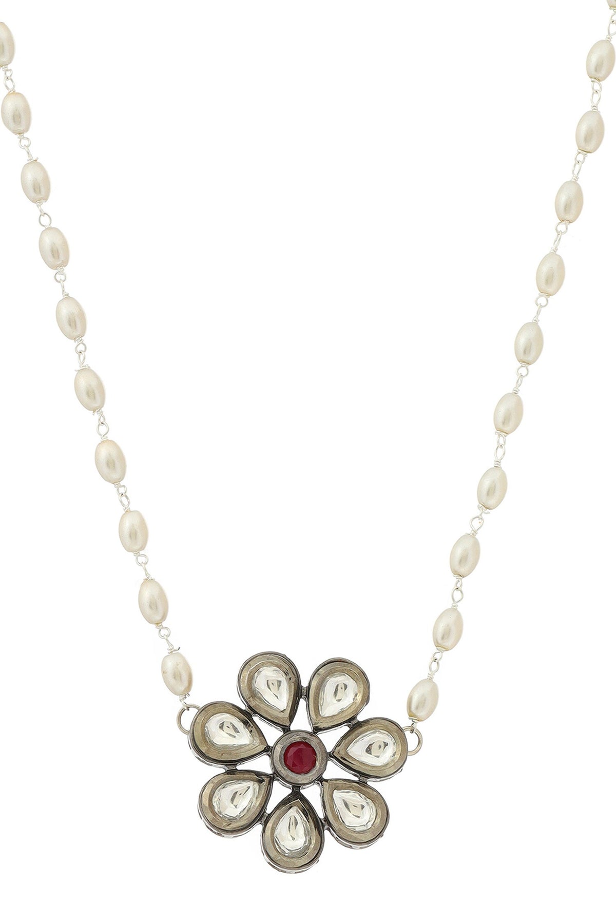 Flower Kundan Necklace 