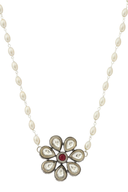 Flower Kundan Necklace 