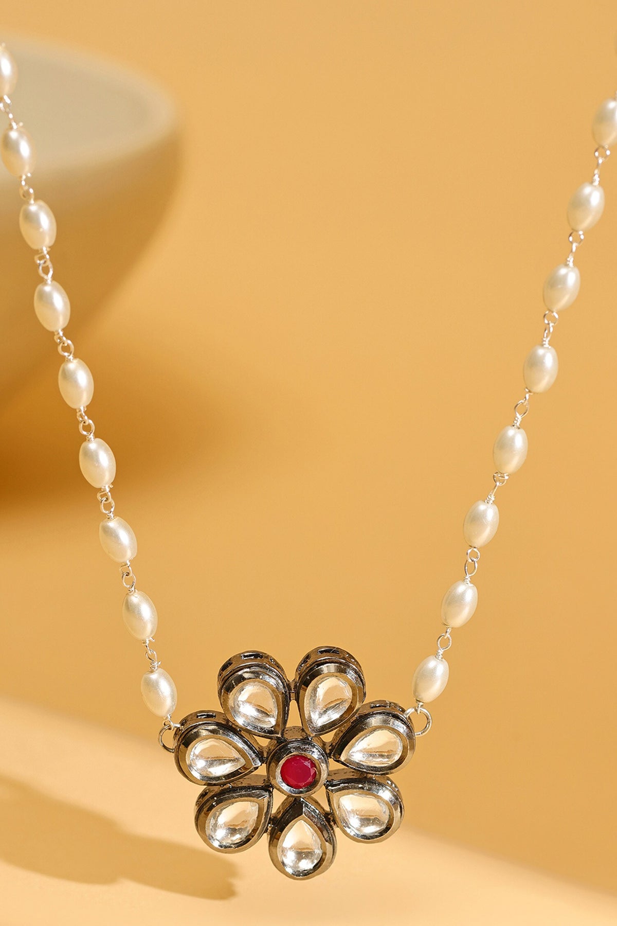 Flower Kundan Necklace 