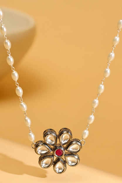Flower Kundan Necklace 
