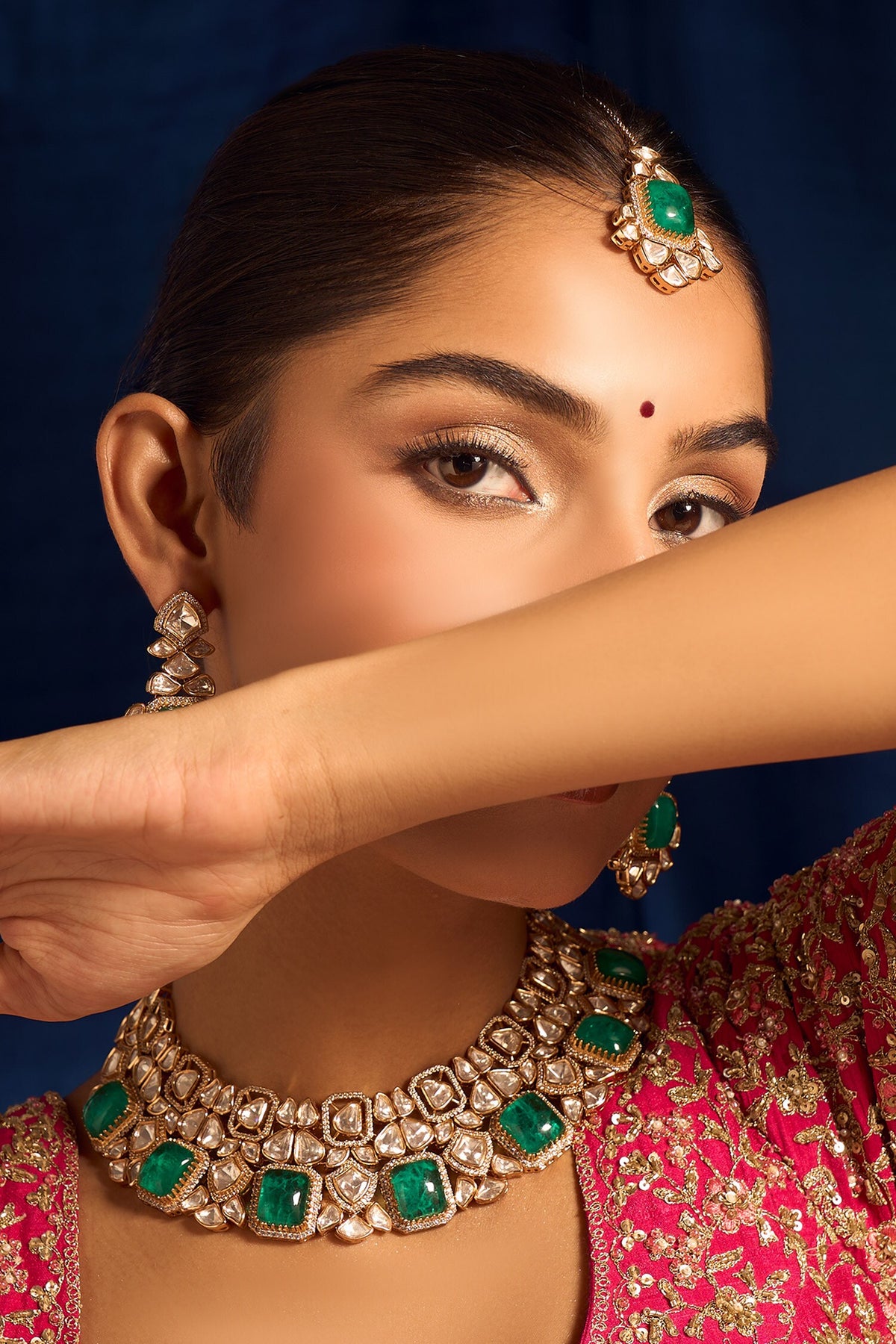 Kundan Mint Green Jewelry Set 