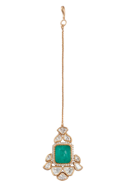 Kundan Mint Green Jewelry Set 