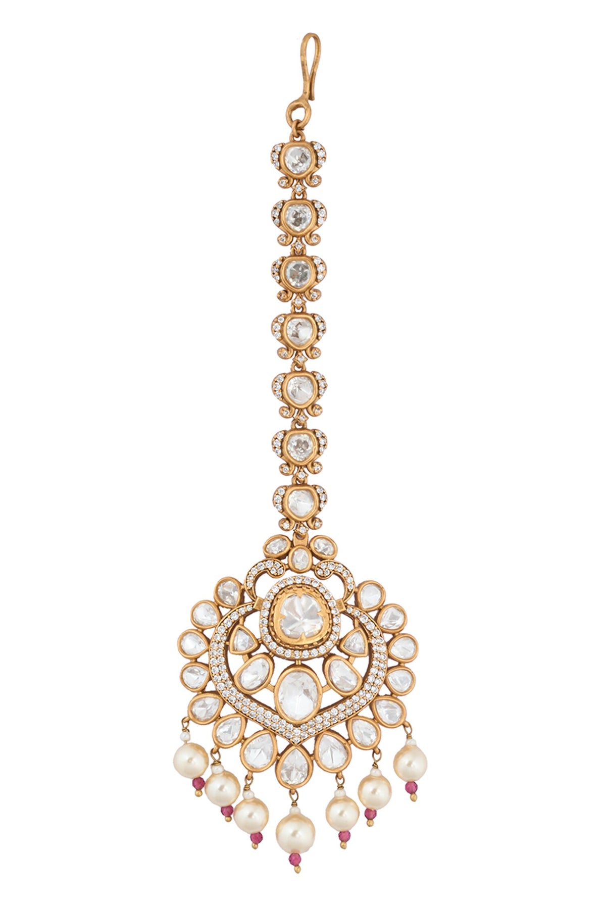 Kundan Ruby Pink Jewelry Set 
